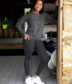 Women Nayked Apparel Bottoms Skirts & Dresses>Women'S High Waist Pocketed Athleisure Leggings