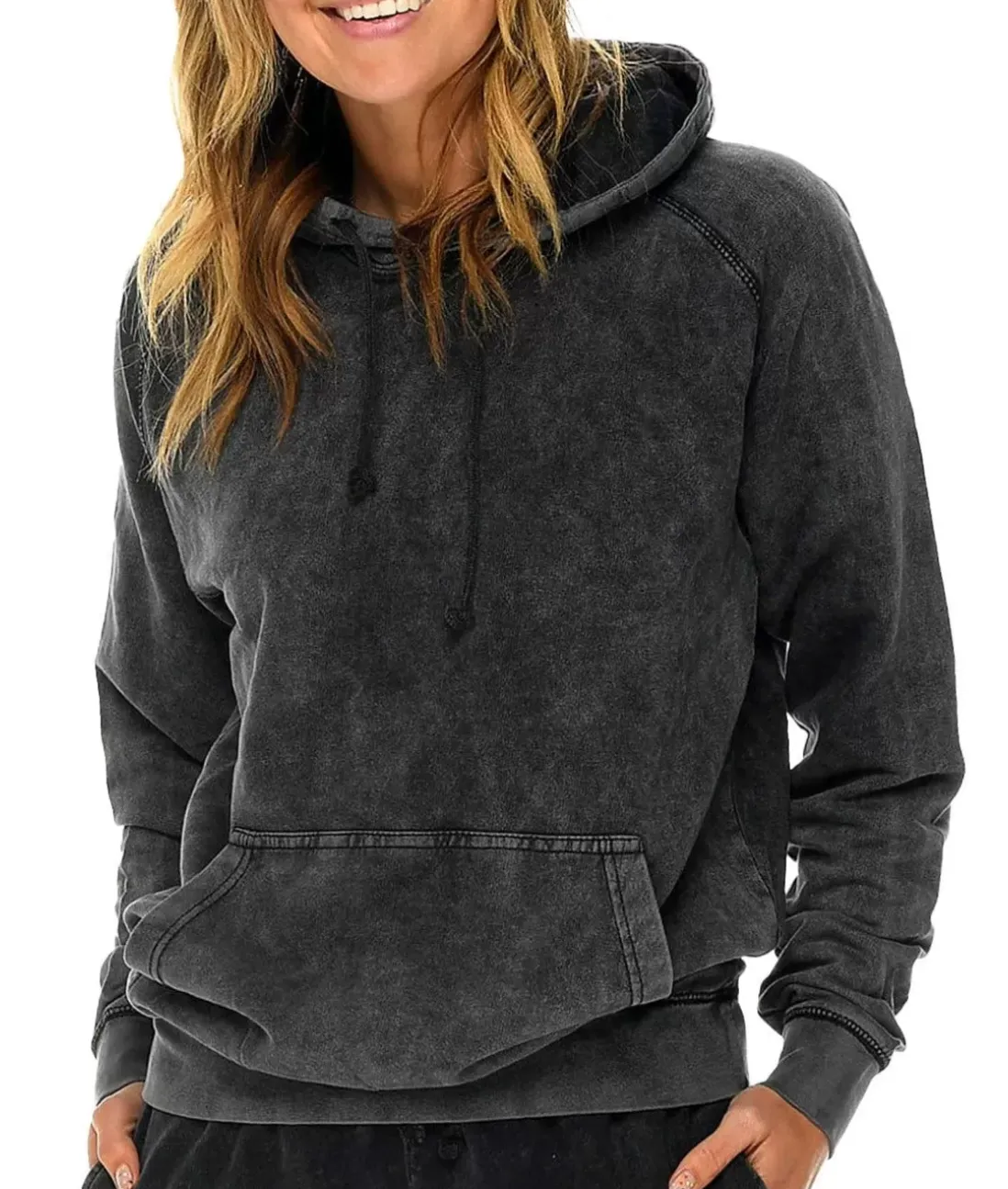 Women Nayked Apparel Tops>Women'S Oversized Vintage Fleece Raglan Hoodie
