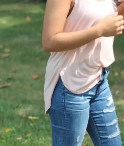 Women Nayked Apparel Tank Tops>Women'S Ridiculously Soft Lightweight Flowy Tank Top With Side Slits