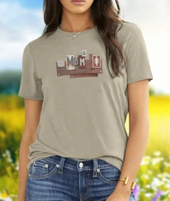 Women Nayked Apparel Tops>Women'S Ridiculously Soft Midweight Graphic Tee | License Plate Art: Mom
