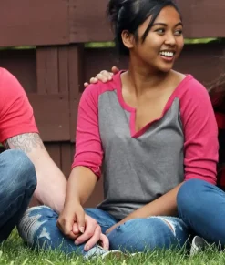 Women Nayked Apparel T-Shirts>Women'S Ridiculously Soft Vintage Raglan Baseball T-Shirt