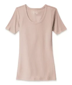 Women Nayked Apparel Tops>Women'S Ridiculously Soft Ribbed Scoop Neck Tee