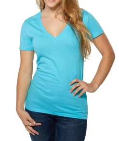 Women Nayked Apparel Tops>Women'S Ridiculously Soft Deep V-Neck T-Shirt