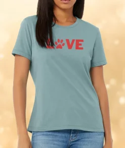 Women Nayked Apparel T-Shirts>Women'S Ridiculously Soft Midweight Relaxed Valentine'S Day Graphic T-Shirt | Love My Pet