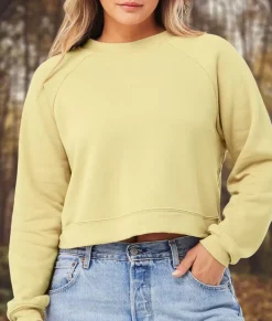 Women Nayked Apparel Hoodies & Sweatshirts>Women'S Ridiculously Soft Raglan Abbreviated Crop Pullover