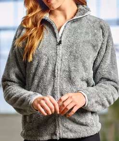 Women Nayked Apparel Athleisure>Women'S Ridiculously Soft Shag Sherpa Full-Zip Jacket