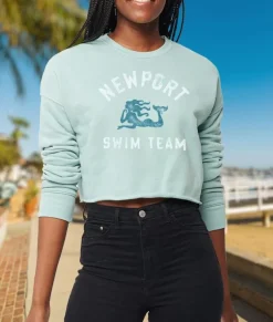 Women Nayked Apparel Hoodies & Sweatshirts>Women'S Ridiculously Soft Graphic Cropped Sweatshirt | Newport