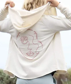 Women Nayked Apparel Tops>Women'S Ridiculously Soft Washed Full-Zip Graphic Hoodie | Empowered Women