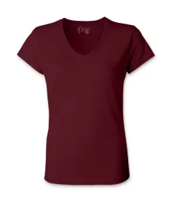 Women Nayked Apparel Tops>Women'S Ridiculously Soft 100% Cotton Fitted V-Neck T-Shirt