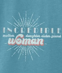 Women Nayked Apparel Tops>Women'S Ridiculously Soft Flowy Rolled Cuffs Graphic Muscle Tee | Incredible Woman