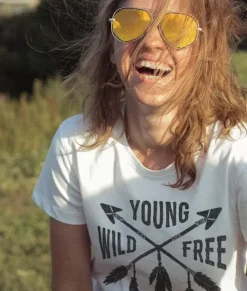 Women Nayked Apparel T-Shirts>Women'S Ridiculously Soft Lightweight Graphic Tee | Young Wild Free