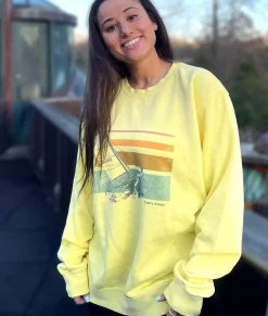 Women Nayked Apparel Hoodies & Sweatshirts>Women'S Ridiculously Soft Oversized Pigment-Dyed Graphic Sweatshirt | Sailboat
