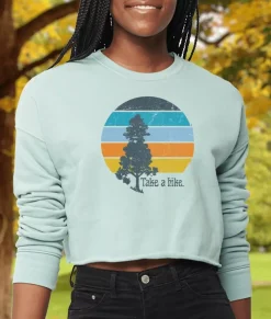 Women Nayked Apparel Tops>Women'S Ridiculously Soft Cropped Graphic Pullover Sweatshirt | Take A Hike