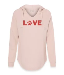 Women Nayked Apparel Hoodies & Sweatshirts>Women'S Ridiculously Soft Wave Wash Valentine'S Day Graphic Hoodie | Love My Pet