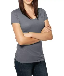 Women Nayked Apparel T-Shirts>Women'S Ridiculously Soft Lightweight Deep Scoop-Neck T-Shirt