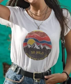 Women Nayked Apparel Tops>Women'S Ridiculously Soft Graphic Tee | Go Wild
