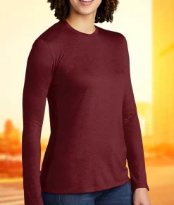 Women Nayked Apparel Tops>Women'S Ridiculously Soft Recycled Lightweight Long Sleeve T-Shirt