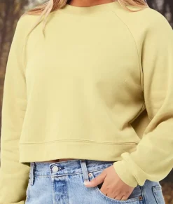 Women Nayked Apparel Tops>Women'S Ridiculously Soft Raglan Abbreviated Crop Pullover