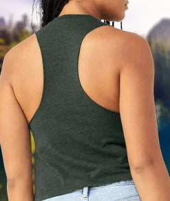 Women Nayked Apparel Tank Tops>Women'S Ridiculously Soft Cropped Racerback Muscle Tank