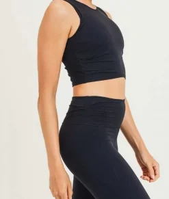 Women Nayked Apparel Athleisure>Women'S Ruched Sides Active Cropped Top/Discontinued