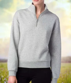 Women Nayked Apparel Athleisure>Women'S Soft Eco Friendly Quarter-Zip