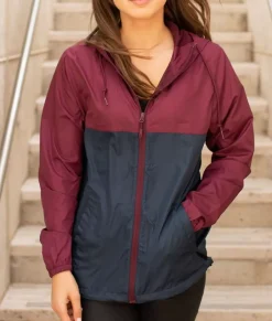 Women Nayked Apparel Tops>Women'S Soft Lightweight Oversized Full-Zip Windbreaker Jacket