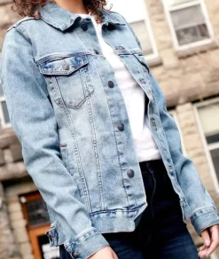 Women Nayked Apparel Cardigans & Sweaters>Women'S Soft Oversized Vintage Denim Jacket